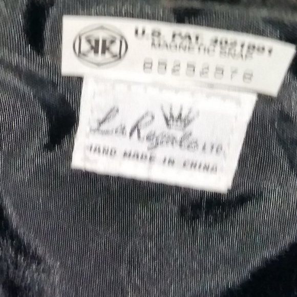 Vintage La Regale black satin woven hard case mini/evening bag EUC - Picture 5 of 5